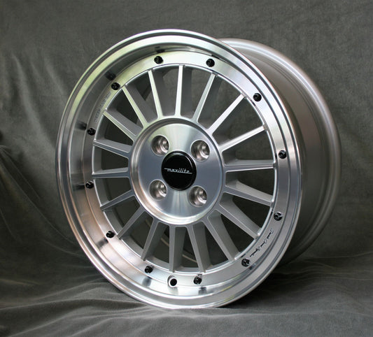 Maxilite WCHE 15x7" 4x100 PCD ET+30 Silver/D-Cut Alloy Wheel