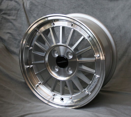 Maxilite WCHE 15x7" 4x108 PCD ET+5 Silver/D-Cut Alloy Wheel