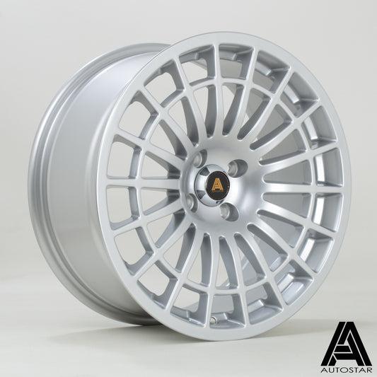Autostar 500+ 17x8" 4x98 PCD ET+30 Gloss Silver Alloy Wheel