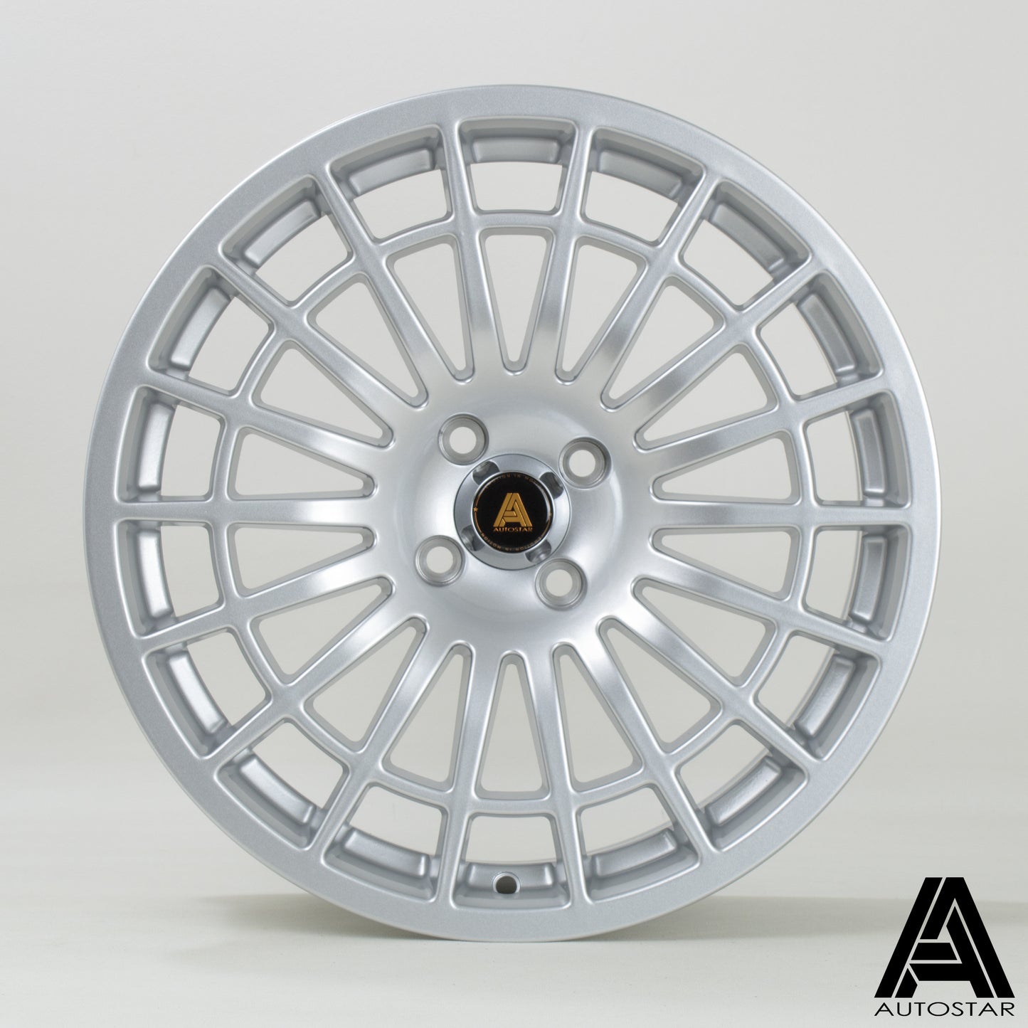 Autostar 500+ 17x8" 4x98 PCD ET+30 Gloss Silver Alloy Wheel