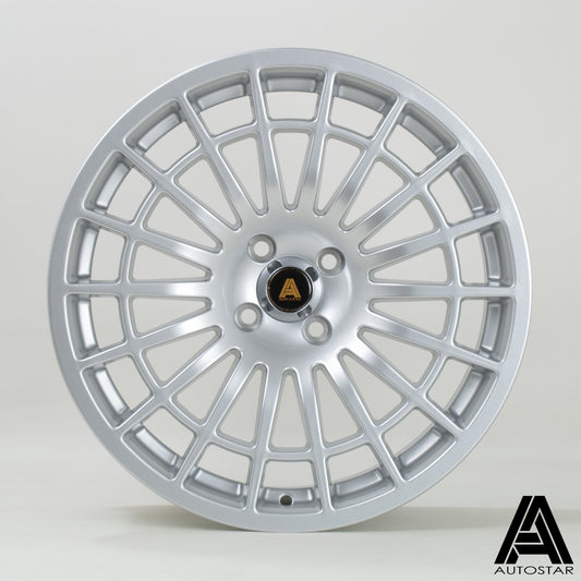 Autostar 500+ 17x8" 4x98 PCD ET+30 Gloss Silver Alloy Wheel