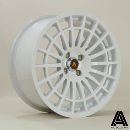 Autostar 500+ 17x8" 4x98 PCD ET+30 Gloss White Alloy Wheel