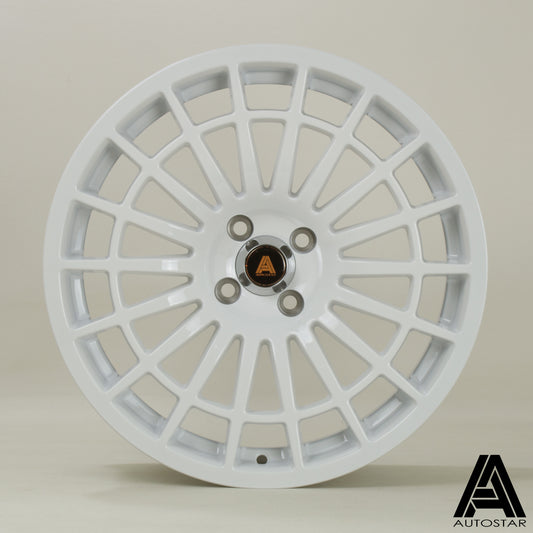 Autostar 500+ 17x8" 4x98 PCD ET+30 Gloss White Alloy Wheel