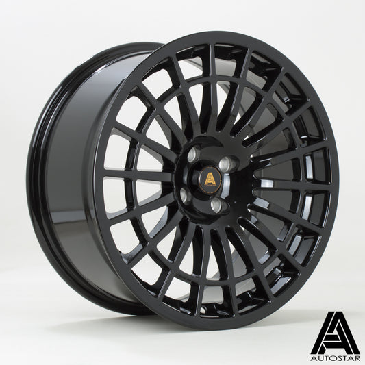 Autostar 500+ 17x8" 4x98 PCD ET+30 Gloss Black Alloy Wheel