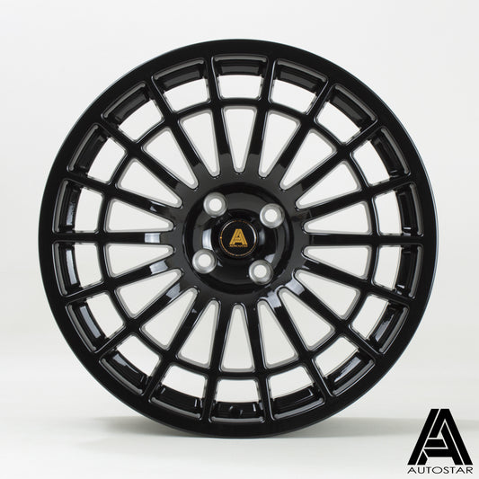 Autostar 500+ 17x8" 4x98 PCD ET+30 Gloss Black Alloy Wheel