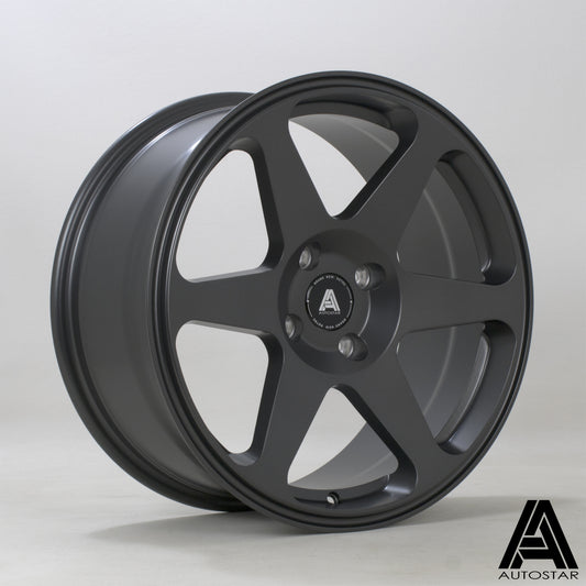 Autostar Chaser 17x8" 4x108 PCD ET+35 Matt Gunmetal Alloy Wheel