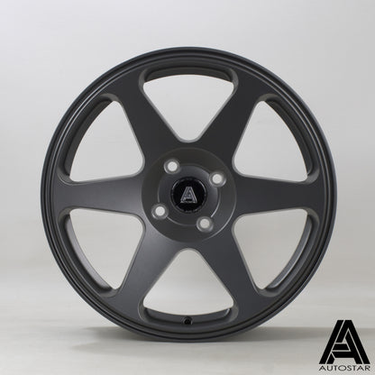 Autostar Chaser 17x8" 4x108 PCD ET+35 Matt Gunmetal Alloy Wheel