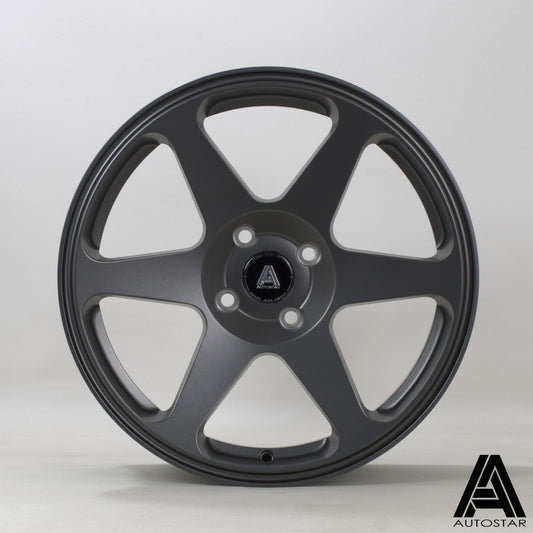 Autostar Chaser 17x8" 4x108 PCD ET+35 Matt Gunmetal Alloy Wheel