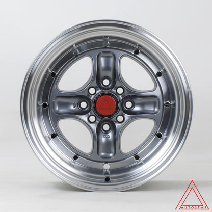 Autostar Classic 15x8" 4x100 PCD ET+0 GUNMET/D-CUT Alloy Wheel