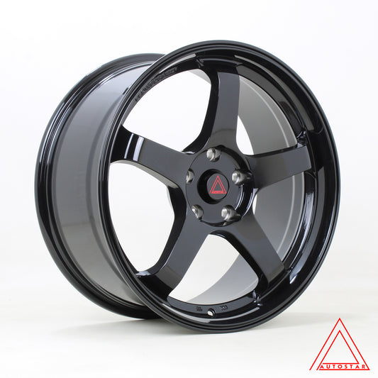Autostar FF05 18x8.5" 5x114.3 PCD ET+35 Gloss Black Alloy Wheel