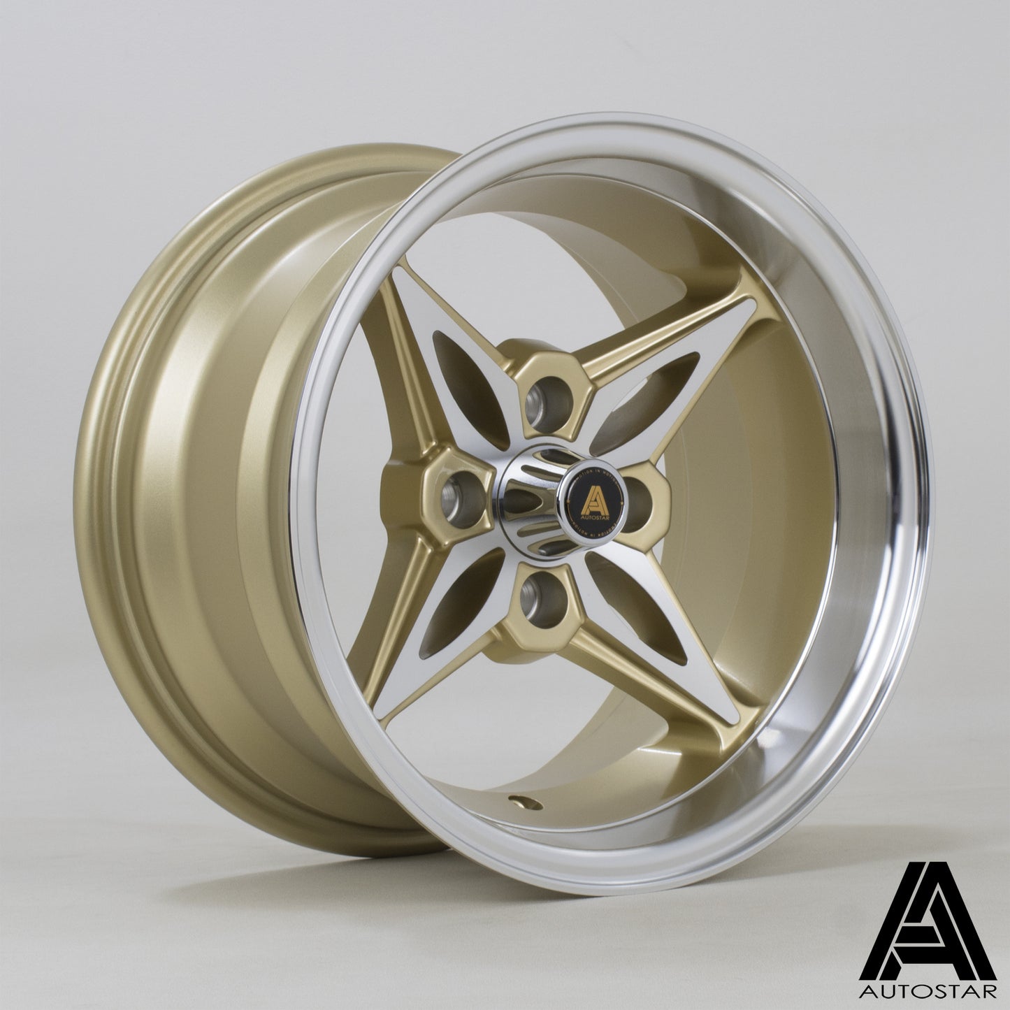 Autostar Kanji 14x8" 4x100 PCD ET-5 GOLD/DCUT Alloy Wheel