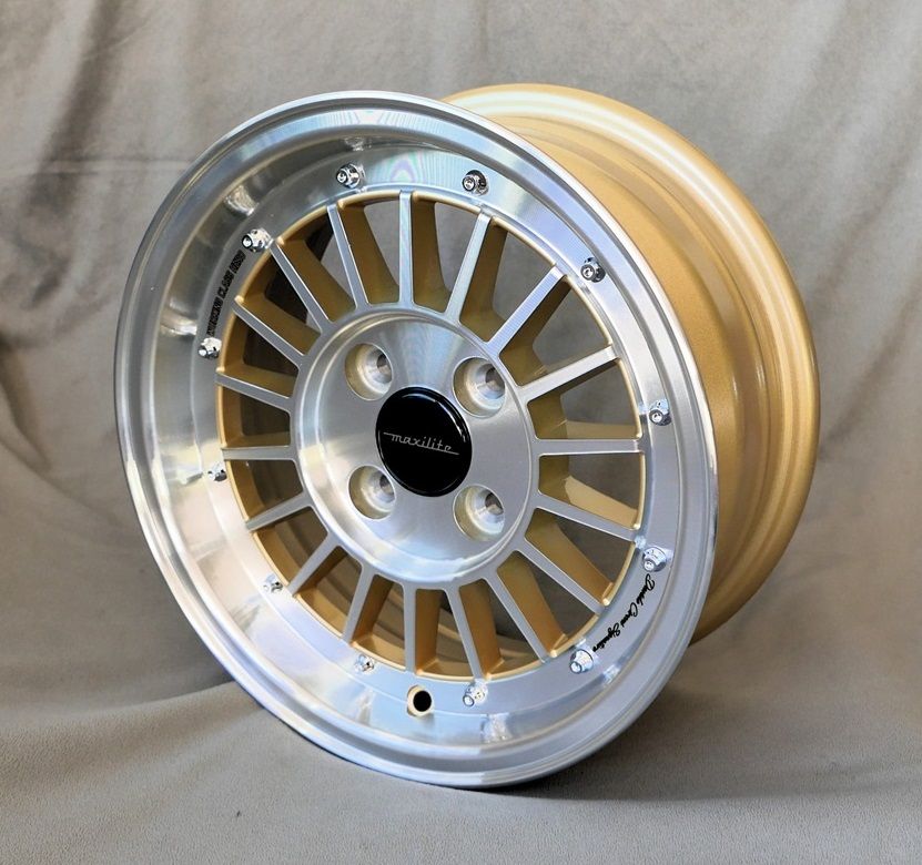 Maxilite WCHE 13x5.5" 4x98 PCD ET+7 Gold/D-Cut Alloy Wheel