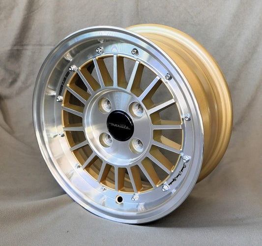 Maxilite WCHE 13x5.5" 4x98 PCD ET+7 Gold/D-Cut Alloy Wheel